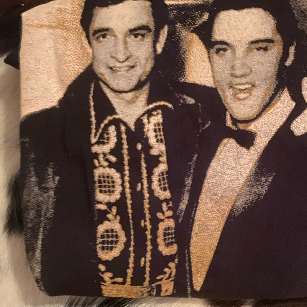 Elvis Presley and Johnny Cash Graphic T-Shirt with Cash and the King Design med - Picture 4 of 9